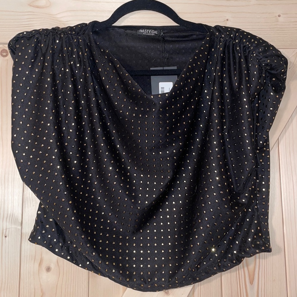 Gold stud blouse